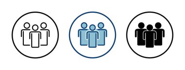 İnsanlar beyaz arkaplanda izole edilmiş ikon vektörü. Kişi simgesi. Kullanıcı vektör simgesi