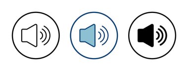 Beyaz arkaplanda izole edilmiş ikon vektörü. Cilt simgesi. Hoparlör ikon vektörü. Ses. Ses