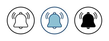 Bell Simgesi vektörü beyaz arkaplanda izole edildi. Bildirim sembolü. Çan vektör simgesi