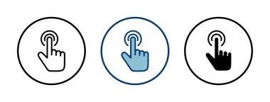 Beyaz arkaplanda elle tıklama simgesi vektörü izole edildi. işaret simgesi vektörü. el imleç simgesi vektörü