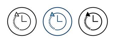 Tarih simgesi vektörü beyaz arkaplanda izole edildi. Geçmiş vektör simgesi