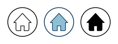 Beyaz arkaplanda ev simgesi vektörü izole edildi. Ev vektör simgesi. Adres