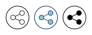 Beyaz arkaplanda izole edilmiş simge vektörünü paylaş. Vektör simgesini paylaş