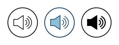 Beyaz arkaplanda izole edilmiş ikon vektörü. Cilt simgesi. Hoparlör ikon vektörü. Ses. Ses