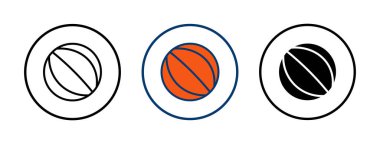 Basketbol ikonu vektörü beyaz arkaplanda izole edildi. Basketbol ikonu. Basketbol logo vektör simgesi