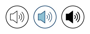 Beyaz arkaplanda izole edilmiş ikon vektörü. Cilt simgesi. Hoparlör ikon vektörü. Ses. Ses