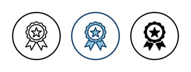 Beyaz arkaplanda izole edilmiş simge vektörüne ulaş. Ödül vektör ikonu. Madalya Vektör ikonu. - Başarı. damga