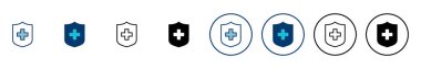 Sağlık sigortası ikonu vektörü beyaz arka planda izole edildi. Sigorta sağlık belgesi simgesi