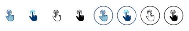 Beyaz arkaplanda elle tıklama simgesi vektörü izole edildi. işaret simgesi vektörü. el imleç simgesi vektörü