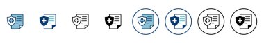 Tıbbi sigorta ikonu vektörü beyaz arka planda izole edildi. sağlık sigortası simgesi