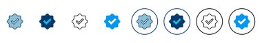 Doğrulanmış simge vektörü beyaz arkaplanda izole edildi. Doğrulama işareti. onaylanmış simge