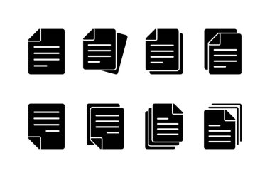 Beyaz arkaplanda izole edilmiş belge simgesi vektörü. Kağıt ikonu. Dosya Simgesi
