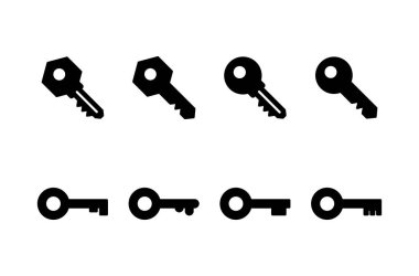 Anahtar simge vektörü beyaz arkaplanda izole edildi. Anahtar vektör simgesi. Anahtar sembol. güvenlik