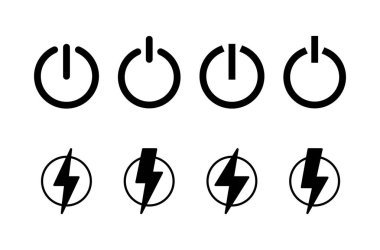Beyaz arkaplanda güç simgesi vektörü izole edildi. Güç Düğmesi Simgesi. Güç simgesini başlat