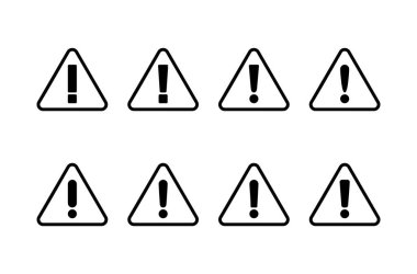 Ünlem tehlikesi işareti vektörü beyaz arkaplanda izole edildi. Dikkat çekme simgesi. Tehlike uyarısı işareti. Simge alarmı. Risk