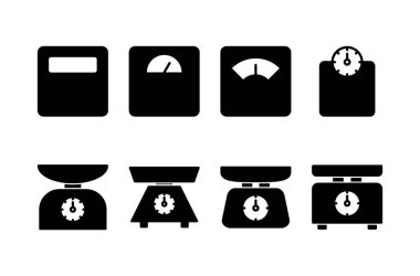 Beyaz arkaplanda izole edilmiş simge vektörünü ölçeklendirir. Kanun ölçekli ikon. Vektör simgesini ölçeklendirir. Adalet