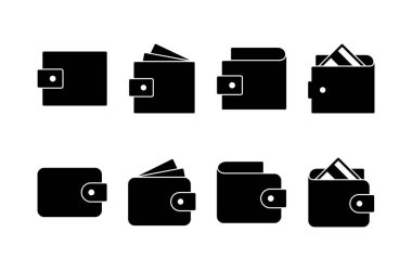 Cüzdan Simgesi vektörü beyaz arkaplanda izole edildi. para cüzdanı simgesi