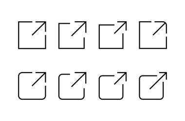 Beyaz arkaplanda bağlantı simgesi vektörü izole edildi. Bağlantı vektör simgesi. Dış bağlantı sembolü vektör simgesi. Hiper Bağlantı sembolü