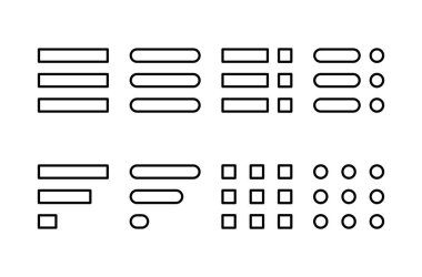 Menü Simgesi vektörü beyaz arkaplanda izole edildi. Web menü simgesi