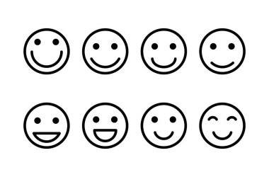 Beyaz arka planda izole edilmiş gülümse ikon vektörü. Gülümse vektör simgesi. Duygusal Simge vektörü. Emoji.