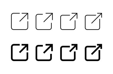 Beyaz arkaplanda bağlantı simgesi vektörü izole edildi. Bağlantı vektör simgesi. Dış bağlantı sembolü vektör simgesi. Hiper Bağlantı sembolü