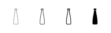 Beyaz arkaplanda izole edilmiş şişe simgesi vektörü. Şişe vektör simgesi
