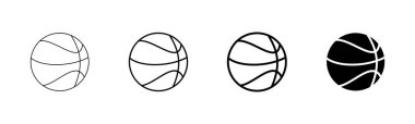 Basketbol ikonu vektörü beyaz arkaplanda izole edildi. Basketbol ikonu. Basketbol logo vektör simgesi