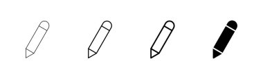 Beyaz arkaplanda izole edilmiş kalem simgesi vektörü. Kalem vektör simgesi