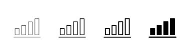 Büyüyen grafik simgesi vektörü beyaz arkaplanda izole ediliyor. Grafik simgesi. Grafik vektörü