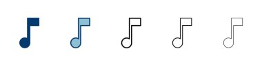 Müzik simgesi vektörü beyaz arkaplanda izole edilmiş, müzik vektörü simgesi, Melody, şarkı, not, ses, ses işareti