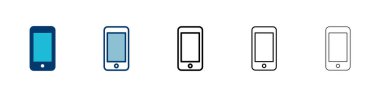 Telefon simgesi vektörü beyaz arkaplanda izole edildi. Telefon vektör simgesi. Cep telefonu. Telefon ikonu. Cep telefonu