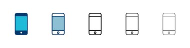 Telefon simgesi vektörü beyaz arkaplanda izole edildi. Telefon vektör simgesi. Cep telefonu. Telefon ikonu. Cep telefonu