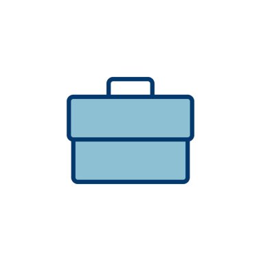 Beyaz arkaplanda izole edilmiş evrak çantası simgesi vektörü. Evrak çantası vektör simgesi