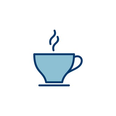 Kahve fincanı ikonu vektörü beyaz arkaplanda izole edilmiş. Kahve fincanı ikonu. Kahve vektörü ikonu. Çay.