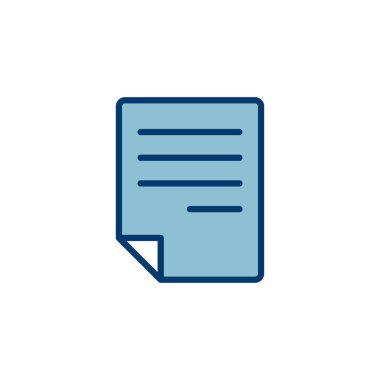 Beyaz arkaplanda izole edilmiş belge simgesi vektörü. Kağıt ikonu. Dosya Simgesi