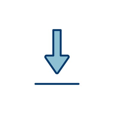 Beyaz arkaplanda izole edilmiş simge vektörü indir. Vektör simgesi indiriliyor