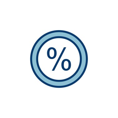 İndirim simgesi vektörü beyaz arkaplanda izole edildi. İndirim etiketi simgesi. 