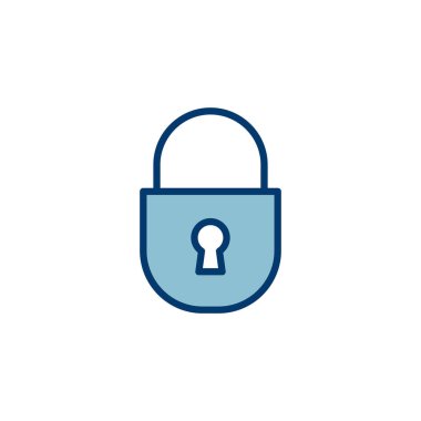 Simge vektörünü beyaz arkaplanda izole et. Şifreleme simgesi. Güvenlik sembolü. Güvenli. Özel