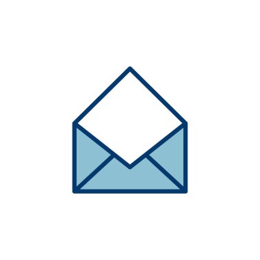 Beyaz arkaplanda posta vektör simgesi izole edildi. E- posta simgesi. Zarf çizimi. İleti