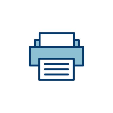 Yazıcı simgesi vektörü beyaz arkaplanda izole edildi. yazdırma simgesi. Faks vektör simgesi.