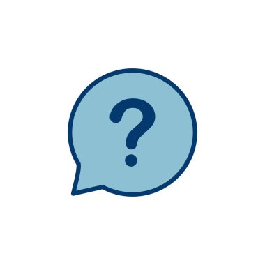 Soru Simgesi vektörü beyaz arkaplanda izole edildi. Soru işareti işareti. Yardım simgesi. Faq