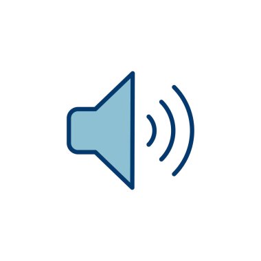 Beyaz arkaplanda izole edilmiş ikon vektörü. Cilt simgesi. Hoparlör ikon vektörü. Ses. Ses