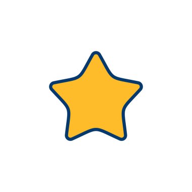 Yıldız Simgesi vektörü beyaz arkaplanda izole edildi. Yıldız vektör simgesi. Beğeni sembolü