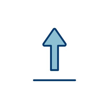 Beyaz arkaplanda izole edilmiş simge vektörünü yükle. İşaret simgesini yükle. Gönderme düğmesi. Sembol yükle.