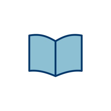 Kitap simgesi vektörü beyaz arkaplanda izole edildi. Kitap vektör simgesi. Kitap simgesi