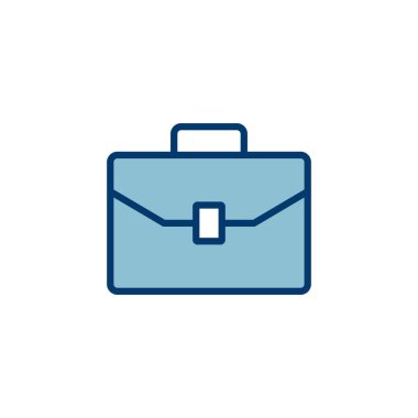 Beyaz arkaplanda izole edilmiş evrak çantası simgesi vektörü. Evrak çantası vektör simgesi