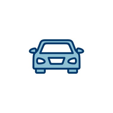 Beyaz arka planda araba ikonu vektörü izole edildi. Araba simgesi vektörü. 