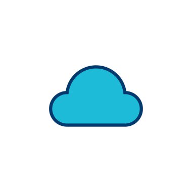 Beyaz arkaplanda bulut simgesi vektörü izole edildi. bulut hesaplama simgesi