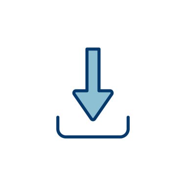 Beyaz arkaplanda izole edilmiş simge vektörü indir. Vektör simgesi indiriliyor