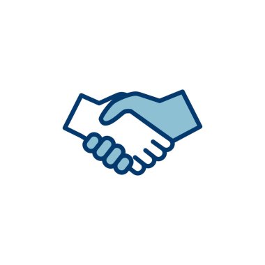 Beyaz arkaplanda iş tokalaşma simgesi vektörü izole edildi. Tokalaşma ikonu vektörü. Sözleşme anlaşması. Simge vektörüne güven. - Anlaştık. Oldu bil. ortaklık simgesi